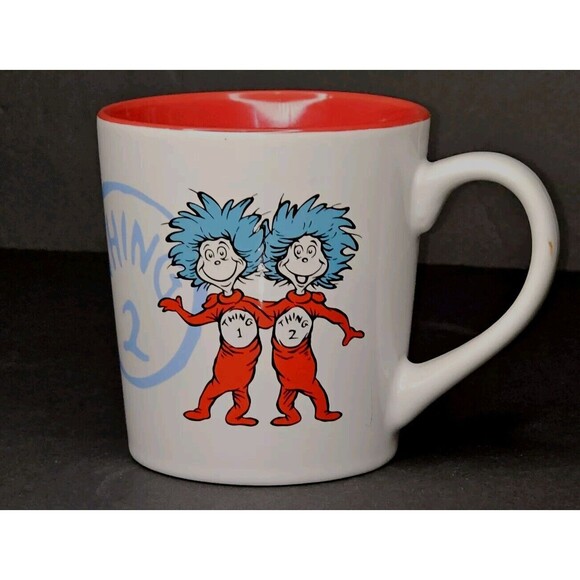 Set of 2 Dr Seuss Mugs Thing 1 and Thing 2 NEW IN BOX - Picture 6 of 8